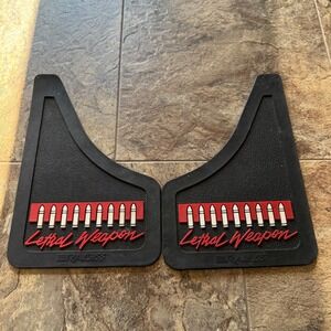 1990 Rally "Lethal Weapon" Bullet‎ Mud Flaps Pair Truck Car SUV Dodge Ram Ford